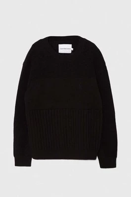 Calvin Klein Jeans sweter bawełniany dziecięcy kolor czarny IB0IB02156