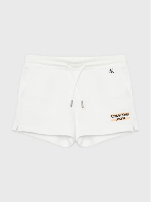 Calvin Klein Jeans Szorty sportowe Hero Logo IG0IG01984 Biały Regular Fit