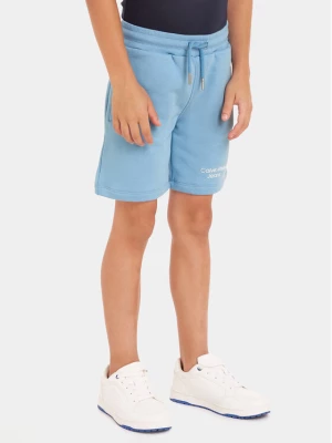Calvin Klein Jeans Szorty sportowe Stack Logo IB0IB01290 Niebieski Regular Fit
