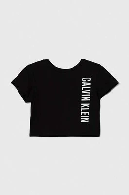 Calvin Klein Jeans t-shirt plażowy dziecięcy kolor czarny