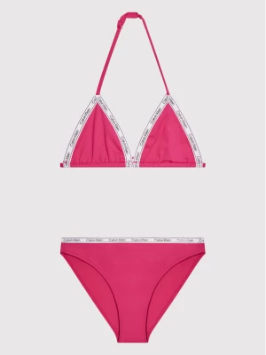 Calvin Klein Swimwear Strój kąpielowy Logo Tape KY0KY00008 Różowy