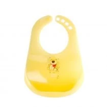 Canpol Babies Śliniak kolorowy plastikowy żółty