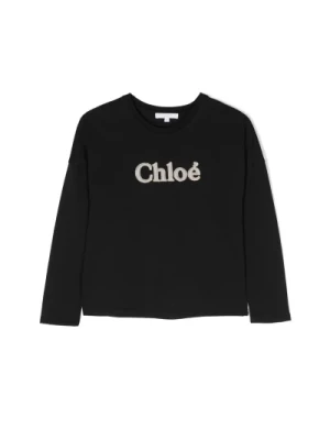 Chloé, Czarne koszulki i pola Black, female,