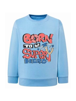 Chłopięca bluza z napisem Born to be superhero błękitna TUP TUP
