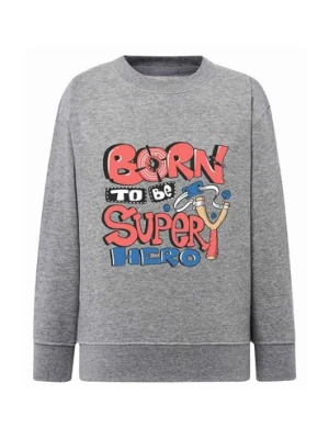 Chłopięca bluza z napisem Born to be superhero szara TUP TUP