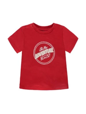 Chłopięca niemowlęca koszulka z krótkim rękawem czerwona Kanz