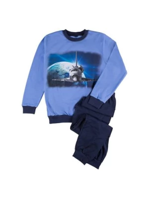 Chłopięca piżama niebiesko-granatowa ze statkiem kosmicznym TUP TUP
