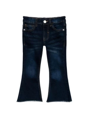 Ciemne spodnie jeansy typu flare dla dziewczynki Minoti