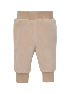 Ciepłe spodnie unisex welurwe beżowe LOVELY DAY BEIGE dla dziecka Pinokio