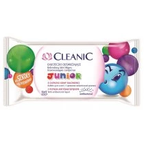 Cleanic Junior Refresing Wet Wipes chusteczki odświeżające dla dzieci Guma Balonowa 15 szt.
