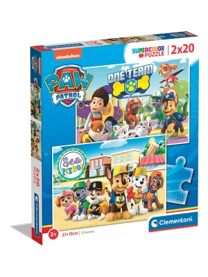 Clementoni Zestawy puzzli (2 szt.) "Psi Patrol" - 2 x 20 szt. - 3+ rozmiar: onesize
