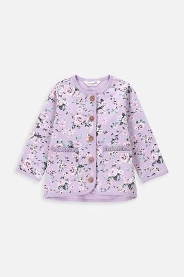 Coccodrillo bluza bawełniana niemowlęca kolor fioletowy wzorzysta