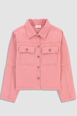 Coccodrillo kurtka jeansowa dziecięca kolor różowy