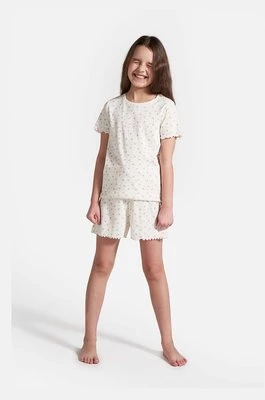 Coccodrillo piżama bawełniana dziecięca kolor beżowy