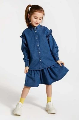 Coccodrillo spódnica jeansowa dziecięca kolor niebieski mini rozkloszowana