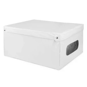 Compactor Pudełko do przechowywania składane z pokrywą SMART, 50 x 40 x 25 cm, biały, S