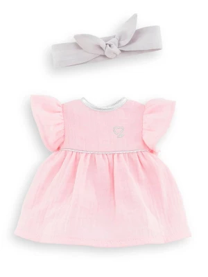 Corolle Ubranko "Corolle MC dress with hair band" w kolorze różowym dla lalek - 4+ rozmiar: onesize