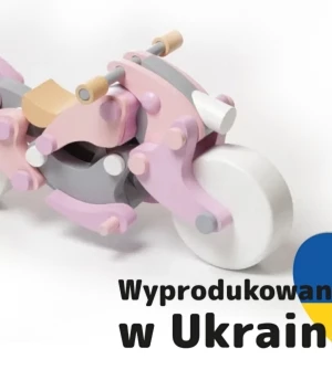 Cubika, Drewniany różowy motocykl (w środku uszkodzone opakowanie)