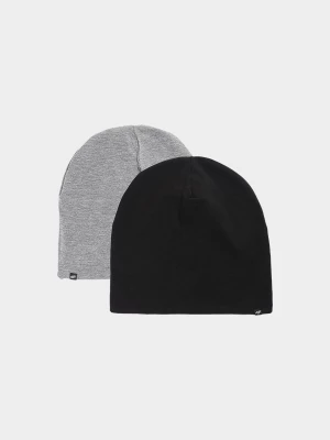 Czapka beanie dwustronna dziecięca - czarna 4F