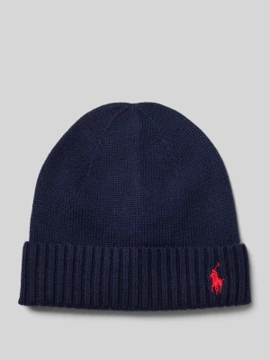 Czapka beanie z wełny z wyhaftowanym logo Polo Ralph Lauren Teens