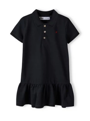 Czarna sukienka polo z krókim rękawem dla niemowlaka Minoti