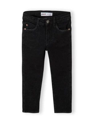 Czarne spodnie jeansowe dla chłopca Minoti