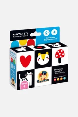 CzuCzu Kontrasty na sznureczku książeczka dla dzieci BRIGHT JUNIOR MEDIA