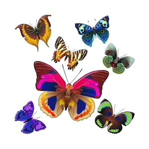 Dekoracja samoprzylepna Butterflies, 30 x 30 cm 4-Home