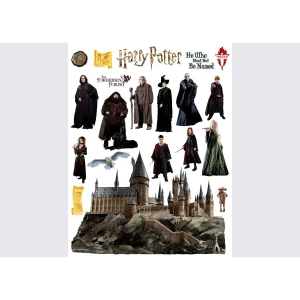 Dekoracja samoprzylepna Harry Potter Hogwart, 65 x85 cm 4-Home