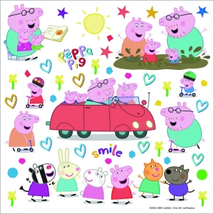 Dekoracja samoprzylepna Peppa Pig Car, 30 x 30 cm 4-Home