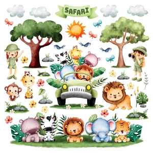 Dekoracja samoprzylepna Safari, 30 x 30 cm 4-Home