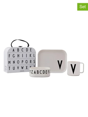 Design Letters 4-częściowy zestaw naczyń "Classics in a suitcase" w kolorze białym rozmiar: onesize