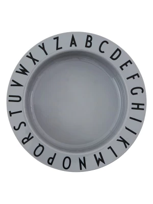 Design Letters Talerz "Eat & Learn" w kolorze szarym - 270 ml rozmiar: onesize