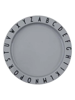 Design Letters Talerzyk śniadaniowy "Eat & Learn" w kolorze szarym - Ø 20 cm rozmiar: onesize