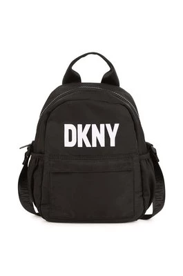 Dkny plecak dziecięcy kolor czarny mały z nadrukiem DKNY