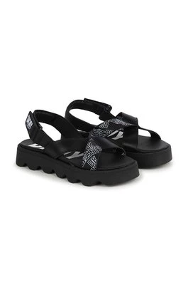Dkny sandały skórzane dziecięce kolor czarny DKNY
