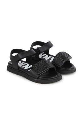 Dkny sandały skórzane dziecięce kolor czarny DKNY