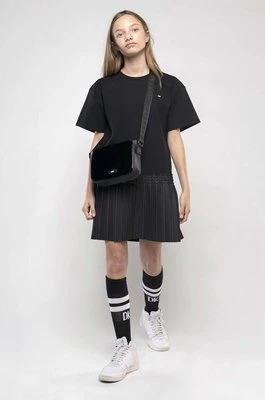 Dkny sukienka dziecięca kolor czarny mini prosta DKNY