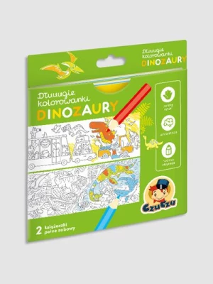 "Dłuuugie kolorowanki. Dinozaury" książka z zadaniami BRIGHT JUNIOR MEDIA