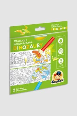 "Dłuuugie kolorowanki. Dinozaury" książka z zadaniami BRIGHT JUNIOR MEDIA