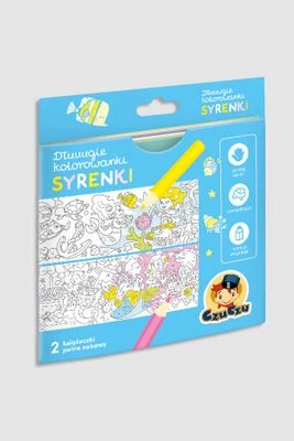 "Dłuuugie kolorowanki. Syrenki" książka z zadaniami BRIGHT JUNIOR MEDIA