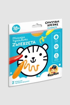 "Dłuuugie rysowanki. Chwytam kredkę: Zwierzęta" książka z zadaniami BRIGHT JUNIOR MEDIA