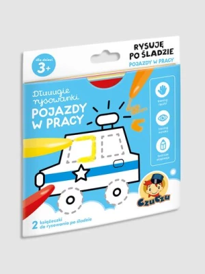 "Dłuuugie rysowanki. Rysuję po śladzie: Pojazdy w pracy" książka z zadaniami BRIGHT JUNIOR MEDIA