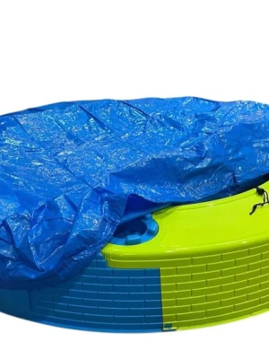 DUŻA POLSKA PIASKOWNICA ZAMEK PLASTIKOWA MATA + POKROWIEC
