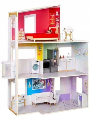 ﻿DUŻY DOMEK DLA LALEK Z MEBLAMI RAINBOW HIGH TOWNHOUSE 502203