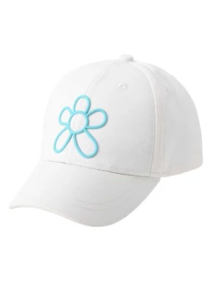 Dziewczęca czapka z daszkiem Flower biała Be Snazzy