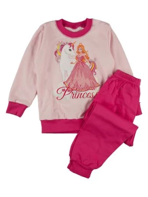 Dziewczęca jasnoróżowa piżama z nadrukiem Tup Tup Princess TUP TUP