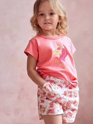 Dziewczęca piżama bawełniana Mila Taro z jednorożcem
