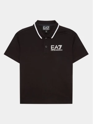 EA7 Emporio Armani Polo 8NBF51 BJ02Z 1200 Czarny Regular Fit