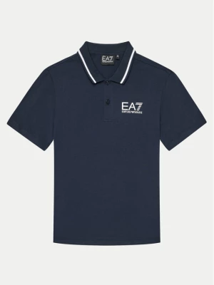 EA7 Emporio Armani Polo 8NBF51 BJ02Z 1562 Granatowy Regular Fit